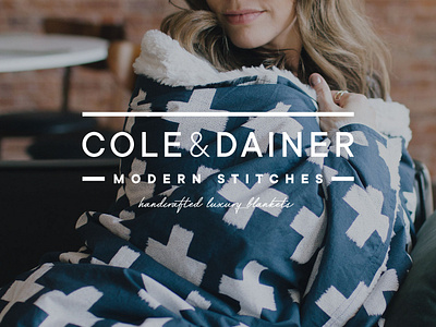 Cole & Dainer Secondary Logo blankets brand identity branding consumer goods graphic design logo design modern products secondary logo tag design visual identity