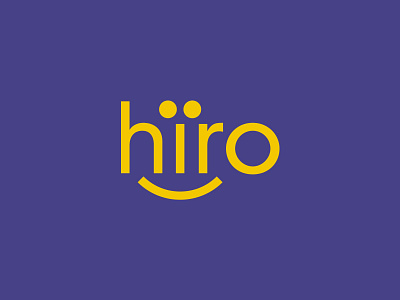 hiro logo brand identity branding branding agency branding concept branding design bright emoji graphic design logo concept logo design mobile smiley face startup visual identity