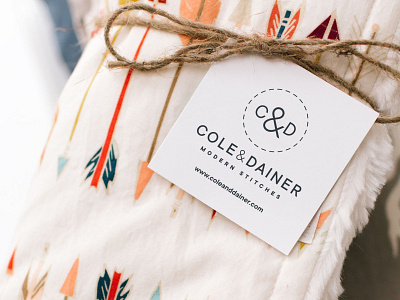 Cole & Dainer Product Tag blanket brand design brand identity branding colorado cpg graphic design logo logo design print design product product design product photography stitches tag twine typography visual identity