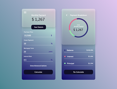 Mortgage Calculator design ui ux