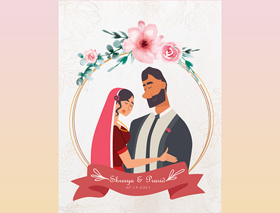 Wedding Invitation Card design illustration illustrator photoshop vector