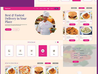 Food Arena Delivery Web App Landing Page