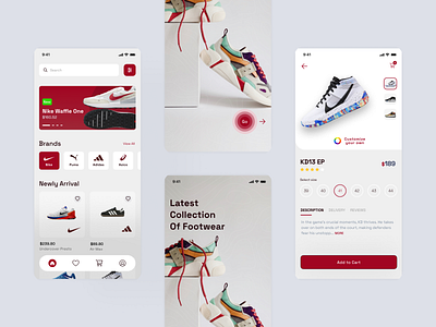 Footwear Collection branding design ecommerce mobile mobile app shoe store ui user experience