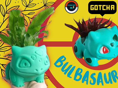 Bulbasaur Pot app branding design illustration