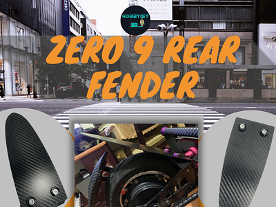 Zero 9 Rear Fender app branding design icon illustration logo typography