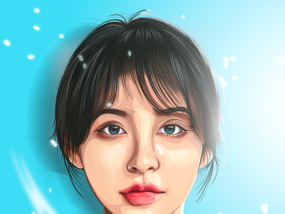 Model Portrait illustration.