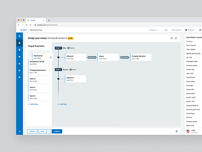 Manufacturing Feature: Design your recipe