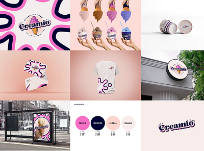 Creamio Ice cream Branding branding design graphic design illustration logo vector