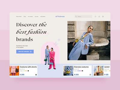 Fashion Clothes Store - eCommerce Website cart checkout clothes store design e commerce ecommerce elinext estore fashion form hero hero screen home page payment payment details typography ui web store website