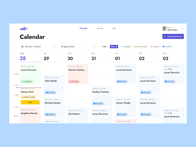 Medical Web App for Healthcare Workers appointment attachment calendar chat communication design doctor healthcare healthcare app log in login medical medical app medicine sign in split screen tasks ui web web app