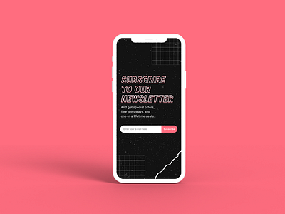 Day 026 - Subscribe / 100 Days of UI newsletter subscribe