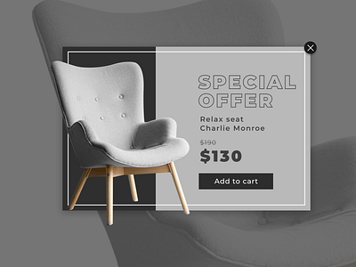 Day 036 - Special offer/ 100 Days of UI chair discount off offer