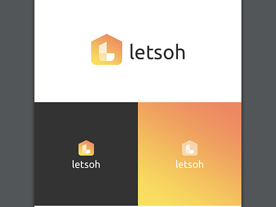 LETSOH accommodation gradient graphic hostel illustraion logo design students vector