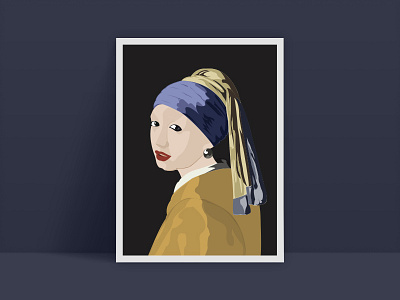 Girl With A Pearl Earring girl illustration johannes vermeer painting