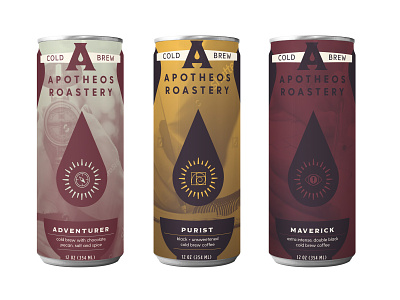 Apotheos Roastery Unused Can Designs Pt. I branding can can design coffee coffee brand coffee branding cold brew cold brew can cold brew coffee cold brew coffee can design icon icon design monoline monoline icon monoline illustration packaging packaging design