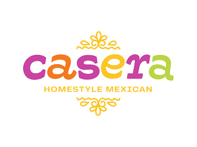 Casera Pt. 1 border brand branding decorative gold mexican mexican food mexican restaurant monogram restaurant brand restaurant branding type typography yellow
