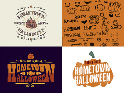 Hometown Halloween Logos creepy creppy halloween logos pumpkins spooky spoopy