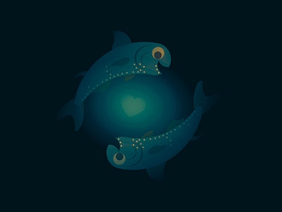 Lanternfish cute deep sea fish glow illustration lantern fish love