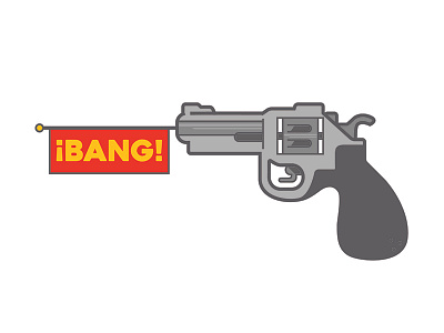 In Memorium bang emoji gun illustration iphone