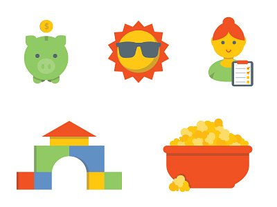 Relevance Advisors Icon Set fun icon set icons illustrations summer