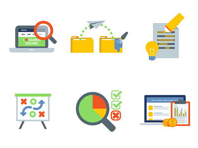 Relevance Advisors Icon Set Part Two computer data icon set icons illustrations laptop seo strategy