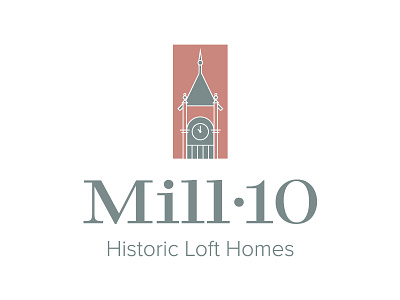 Mill10 - Clock Tower apartment clock clock tower historic icon illustration loft logo real estate