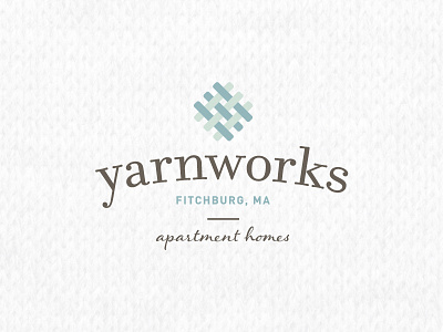 Yarnworks - Part III apartment icon knitting logo real estate word mark woven yarn
