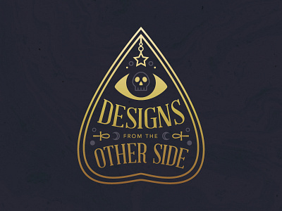 Designs from the Other Side dead ded eye gold lockup occult pin planchette