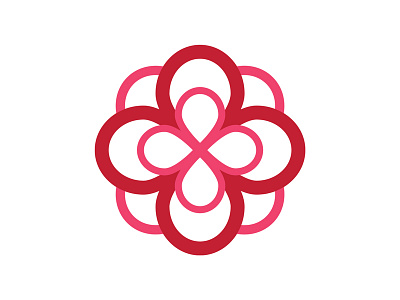 Alpha Omicron Pi Infinity Rose four icon infinity line logo pink red rose sorority