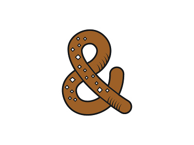 Pretzel Ampersand ampersand food german logo pretzel restaurant symbol typography