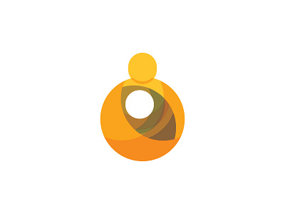 Parent + Child abstract child geometric human icon logo orange parent person warm