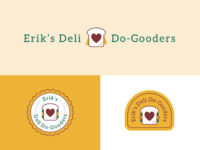 Erik's Deli Do-Gooders badge bread bright deli do good logo philanthropy sandwich yellow