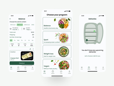 Healthy food app app design food ui