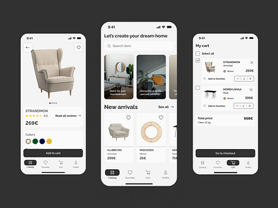 Furniture store app app design e commerce furniture ui