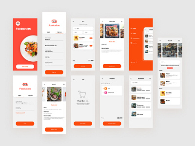 Restaurant Dining App app beverage design food graphic design interface minimalist orange restaurant smarthpone ui ux