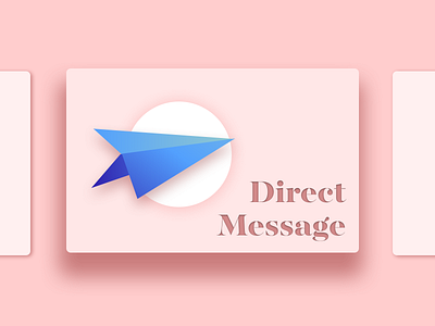 Daily UI 13 Direct Message app card daily daily ui 013 dailyui gradient illustration ui ux cards