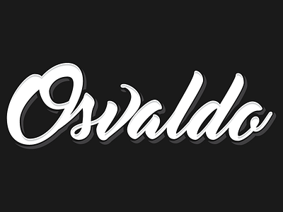 Osvaldo custom handtype lettering shadows