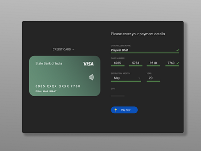 Credit card concept credit card dailyui figma graphic design iluustration vector