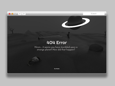 404 Page #008 3d 404 404 error page blender branding design error page figma illustration ui ux