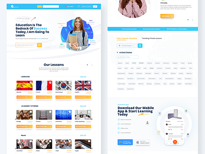 Education web design concept