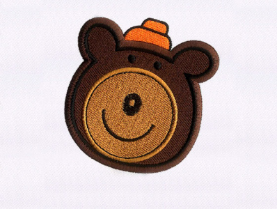 BEAR FACE EMBROIDERY DESIGN