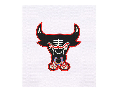 BULL FACE EMBROIDERY DESIGN