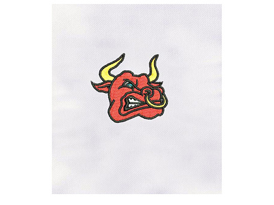 BULL HEAD EMBROIDERY DESIGN