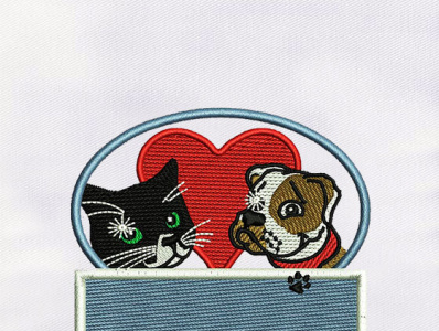 CAT & DOG MACHINE EMBROIDERY DESIGN