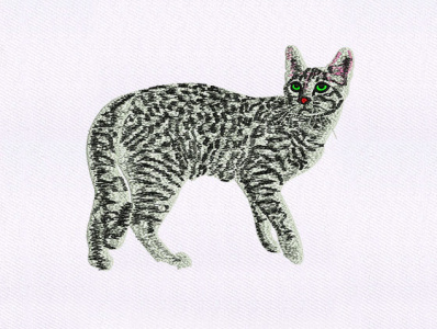 EGYPTIAN MAU EMBROIDERY DESIGN