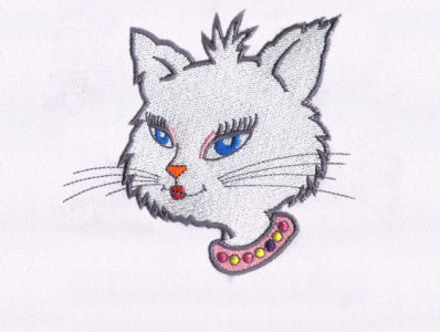 CAT HEAD EMBROIDERY DESIGN