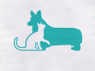 CAT & DOG EMBROIDERY DESIGN