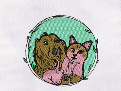 CUTE ANIMAL MACHINE EMBROIDERY DESIGN