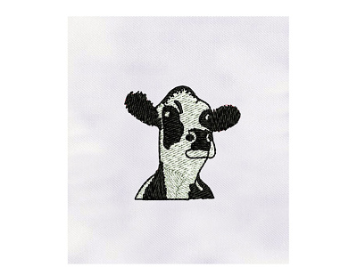 COW FACE EMBROIDERY DESIGN