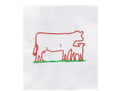 CATTLE EMBROIDERY DESIGN